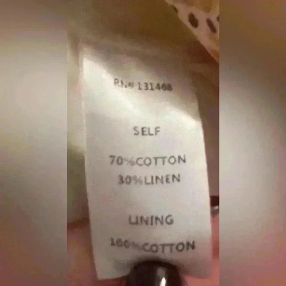 NWT Stile_Perlei linen/cotton blend, cream paisley patterned romper; size S - Picture 12 of 13